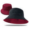Reversible School Bucket Hats Black Maroon
